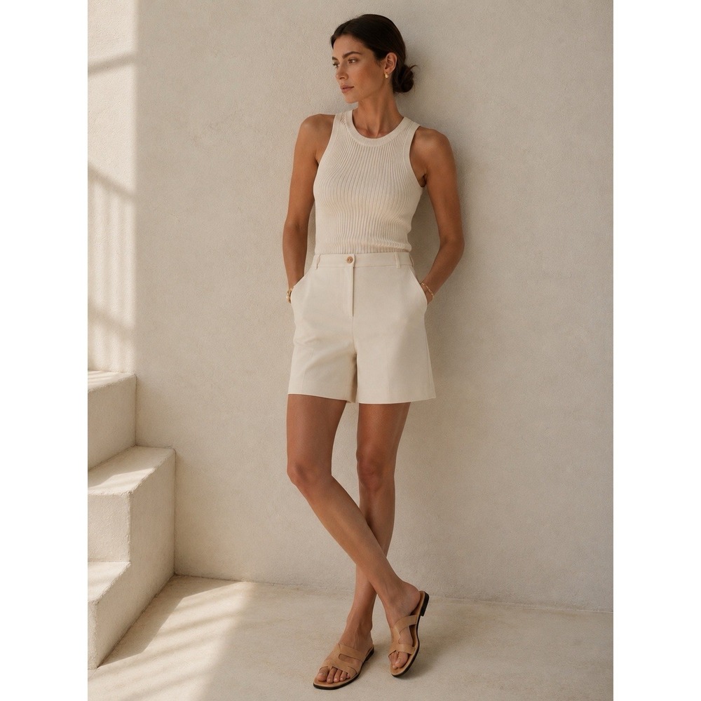 Iris Setlakwe Textured Shorts Women's Size 2 Quiet Luxury Old Money - Picture 1 of 10